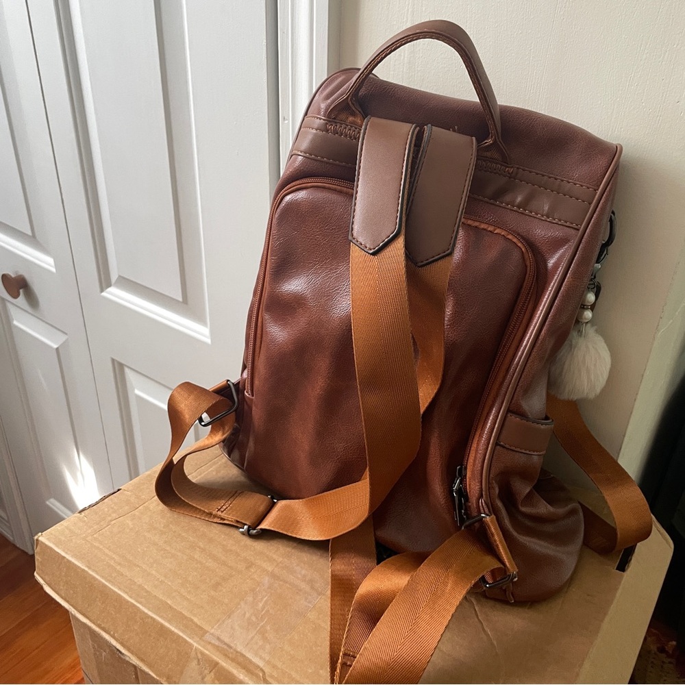 Tan backpack - Picture 3 of 7